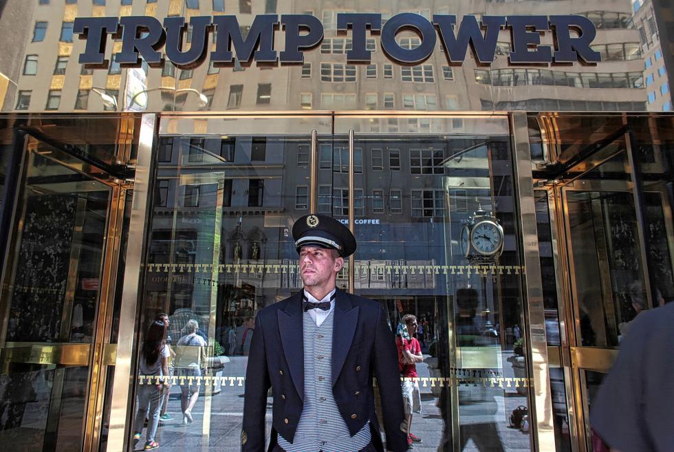 In contrast to his father, Donald Trump has made his name synonymous with luxury properties such as Trump Tower in Manhattan, his first namesake project, finished in 1983. Illustrates TRUMP-DAD (category a), by Emily Badger, (c) 2015, The Washington Post. Moved Monday, August 10, 2015. (MUST CREDIT: Photo by Yana Paskova for The Washington Post.) - PASKOVA | THE WASHINGTON POST
