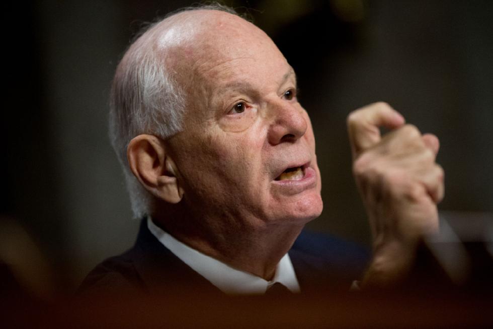 FILE - In this July 23, 2015 file photo, Ranking Member Sen. Ben Cardin, D-Md. is seen during a Senate Foreign Relations Committee hearing on Capitol Hill to review the Iran nuclear agreement. Cardin, the top Democrat on the Foreign Relations Committee, has announced he opposes the nuclear deal with Iran. (AP Photo/Andrew Harnik) - Andrew Harnik | AP
