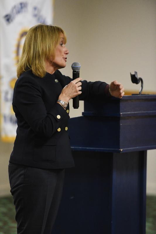 New Hampshire Gov. Maggie Hassan speaks of ways to help area businesses during a Lebanon Chamber of Commerce event at the Fireside Inn & Suites in West Lebanon, N.H., on September 30, 2015. (Valley News - Sarah Priestap) Copyright © Valley News. May not be reprinted or used online without permission. Send requests to permission@vnews.com. - Sarah Priestap | Valley News