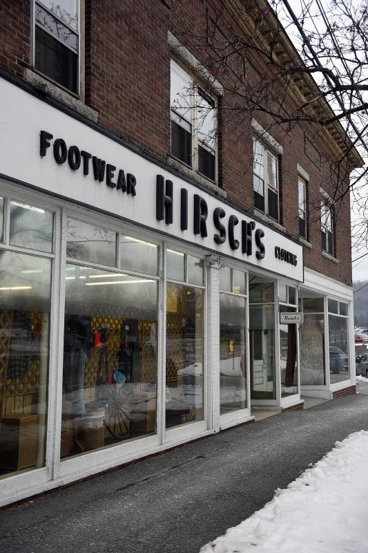 Hirsch's Clothing store Lebanon, N.H., on Jan. 8, 2015.  (Valley News - Sarah Priestap) <p><i>Copyright © Valley News. May not be reprinted or used online without permission. Send requests to permission@vnews.com.</i></p> - Sarah Priestap | Valley News