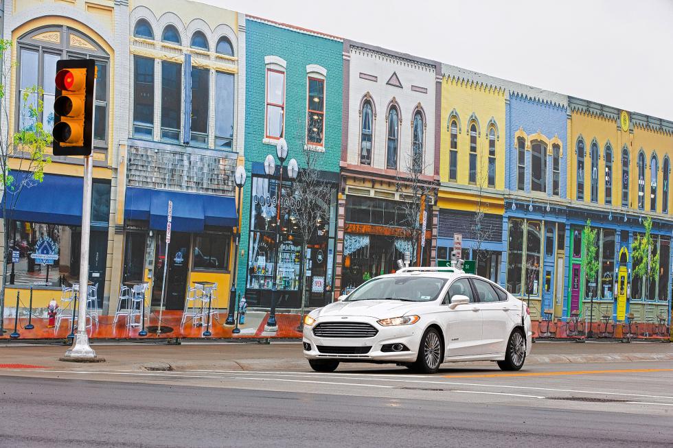 Ford is accelerating testing of its Fusion Hybrid Research Vehicle as the first automaker to test a fully autonomous vehicle at Mcity, the world's first full-scale simulated urban environment at University of Michigan. (Ford Motor Company) - Ford Motor Company | Detroit Free Press