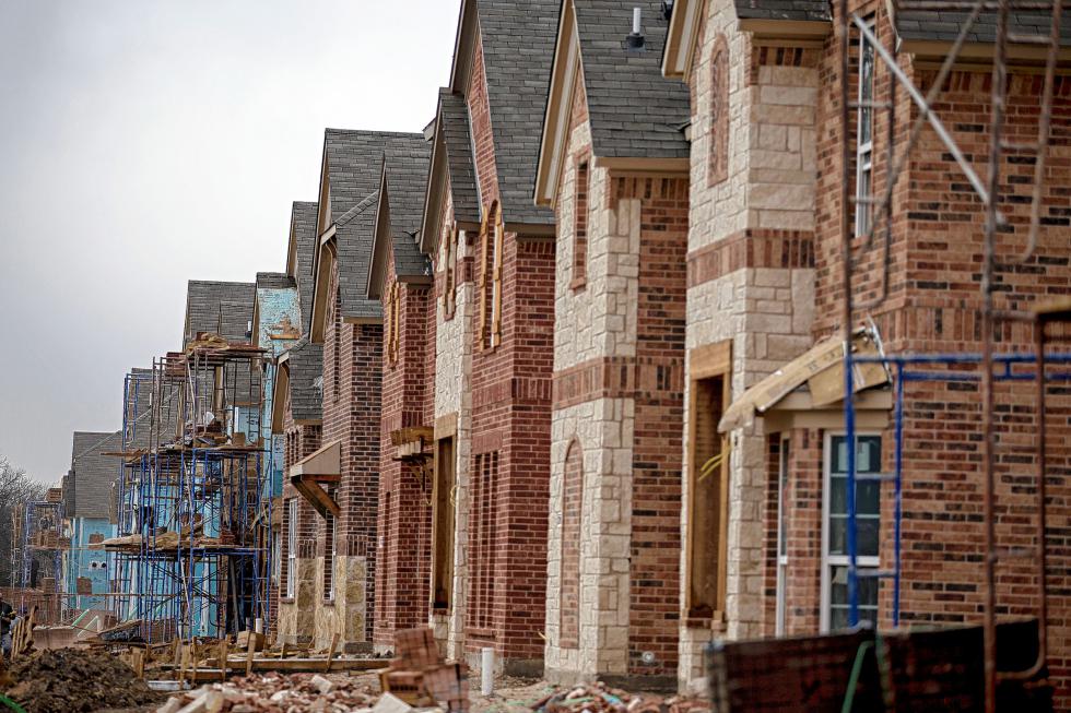 New home construction in Lawler Park subdivision is shown on  Thursday, Jan. 7, 2016 in Frisco, Texas. (G.J. McCarthy/The Dallas Morning News/TNS) - G.J. McCarthy | Dallas Morning News