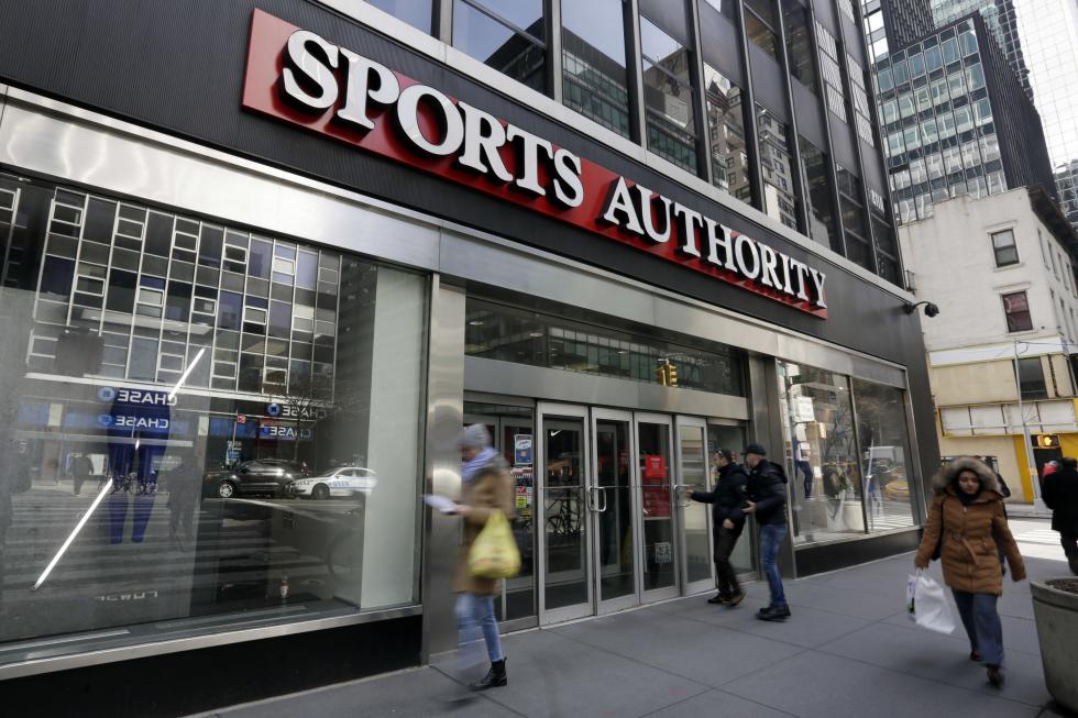 People enter a Sports Authority store, in New York, Wednesday, March 2, 2016. Sports Authority is filing for Chapter 11 bankruptcy protection. The Englewood, Colo., company has 463 stores in 41 states and Puerto Rico. (AP Photo/Richard Drew) - Richard Drew | AP