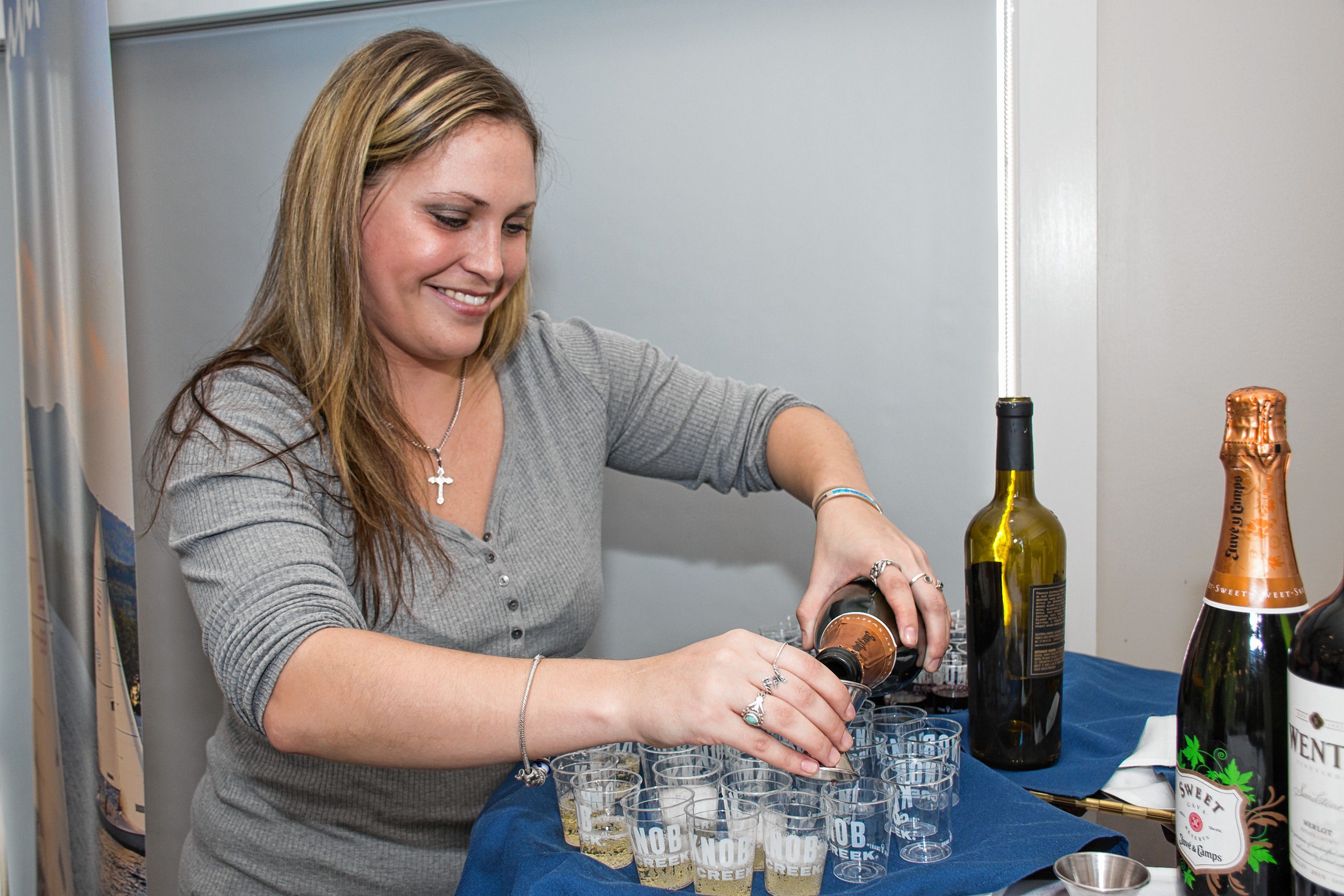 Stepahnie Cataldo, formerly from Peabody MA, works for Southern Glazers Wine and Spirits who provided wines for the chocolate and wine pairings. Nancy Nutile-McMenemy photograph