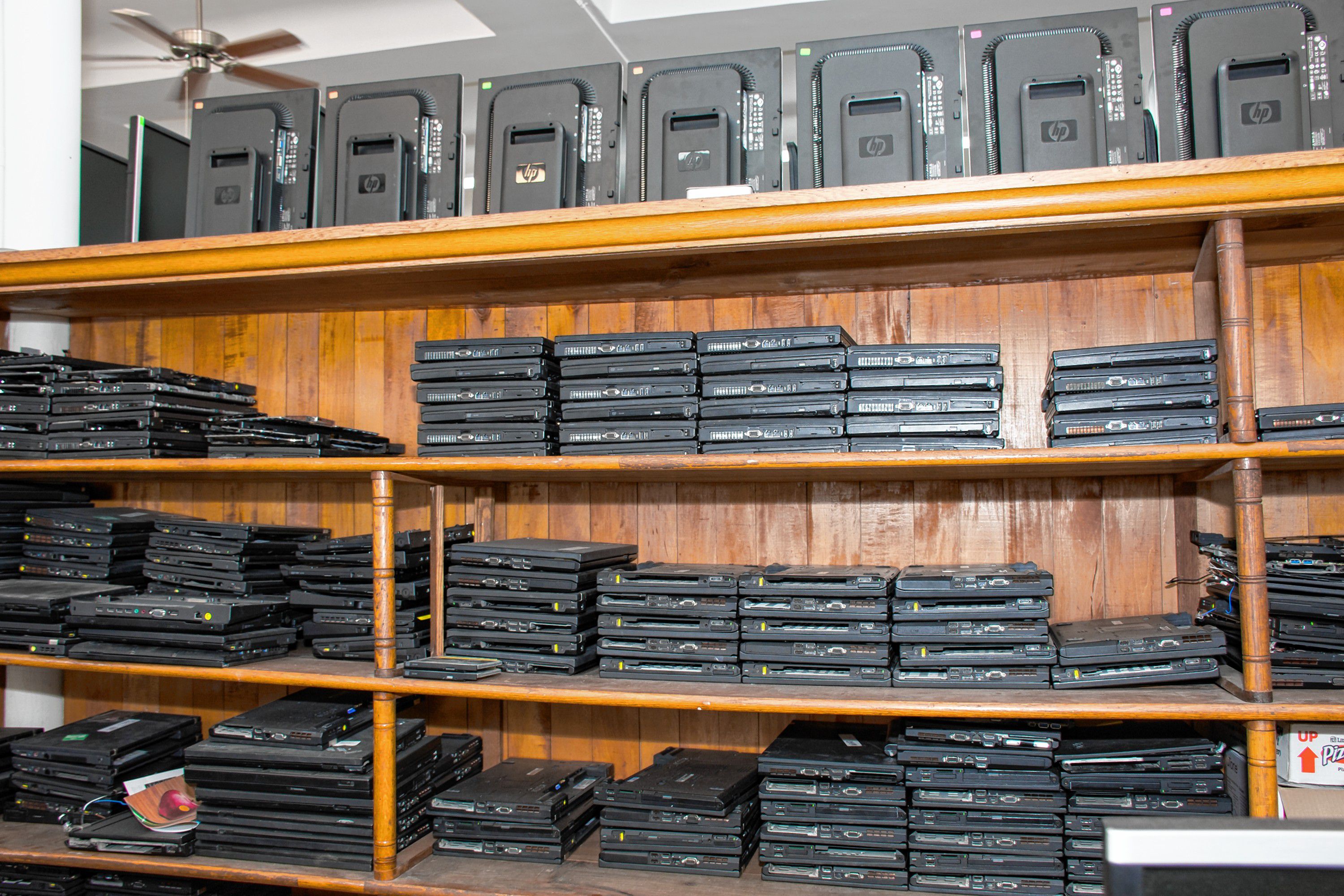 The shelves are stocked with ThinkPads. Nancy Nutile-McMenemy photograph