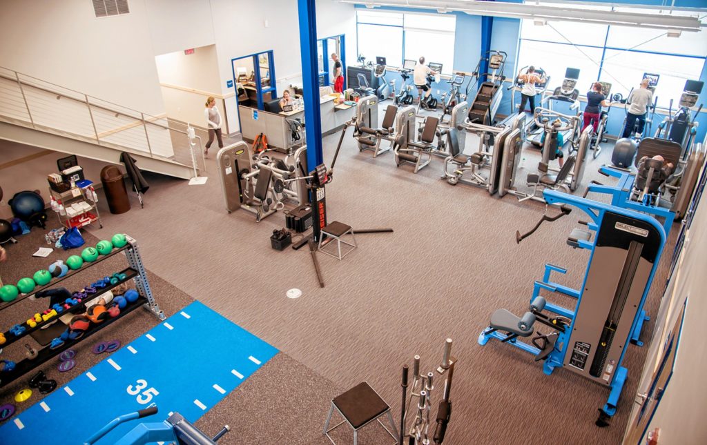 A remodeled and expanded fitness area at the Upper Valley Aquatic Center in Hartford, Vt.,was part of a recently completed $4 million building renovation. (Courtesy photograph)