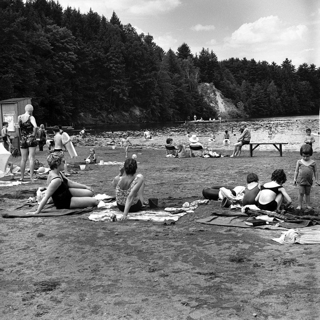 The beach at the Hanover Recreation Area in Hanover, N.H., is a welcome place on a warm day on June 29, 1966. (Valley News - Larry McDonald) Copyright Valley News. May not be reprinted or used online without permission. Send requests to permission@vnews.com.
