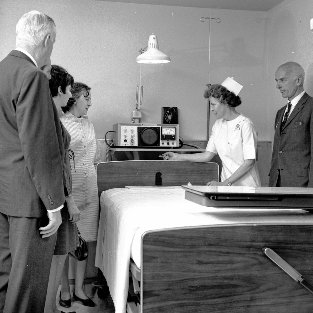 Mary Hitchcock Memorial Hospital dedicated its new intensive care unit in Hanover, N.H., with ceremonies held on April 20, 1968. The hospital hosted over 2,500 guests who toured the new facilities at an open house. Board of Trustees President S. John Stebbins opened the festivities that dedicated the ultra-modern expansion. (Valley News - Larry McDonald) Copyright Valley News. May not be reprinted or used online without permission. Send requests to permission@vnews.com.