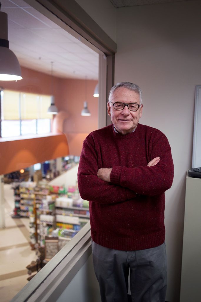 Terry Appleby, former general manager at the Hanover Consumer Cooperative Society, poses for a portrait in the offices of the Co-op Food Stores location in Hanover, N.H., on Jan. 8, 2019. Appleby retired from the position at the end of 2016. (Valley News - Joseph Ressler) Copyright Valley News. May not be reprinted or used online without permission. Send requests to permission@vnews.com.
