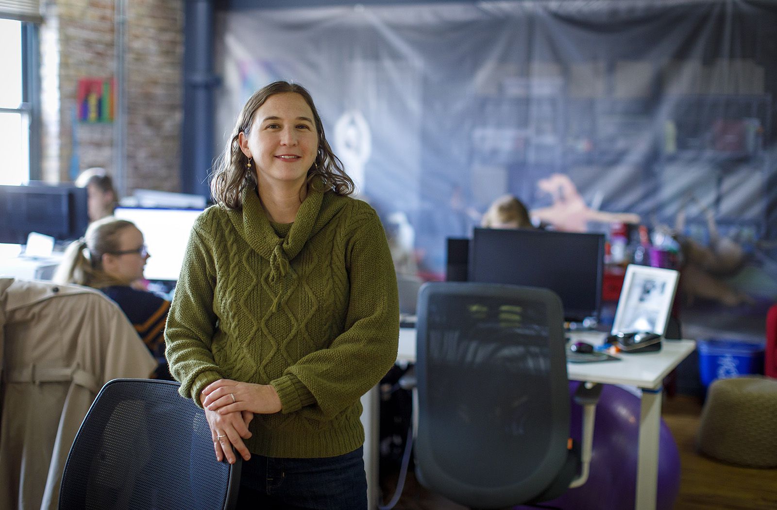 Chicago-based Jellyvision, which designs benefits enrollment software, has a "graceful leaving" policy that encourages employees to inform the company of their intent to leave. Lesley Tweedie, senior accounting coordinator at Jellyvision, took advantage of that policy. (Brian Cassella/Chicago Tribune/TNS)
